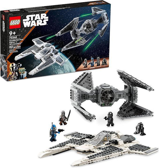 Star Wars Mandalorian Fang Fighter vs. TIE Interceptor LEGO