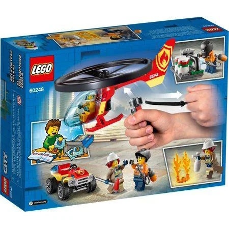 City Fire Helicopter Response: LEGO