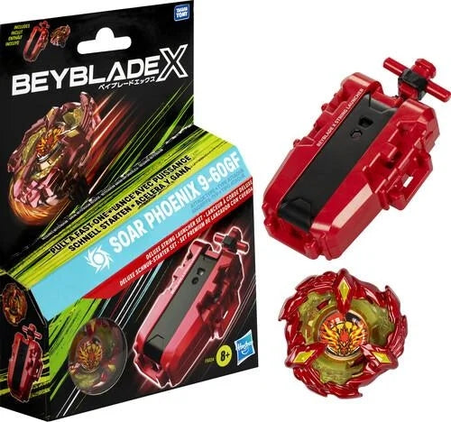 Beyblade X Soar Phoenix 9-60GF Deluxe String Launcher Set